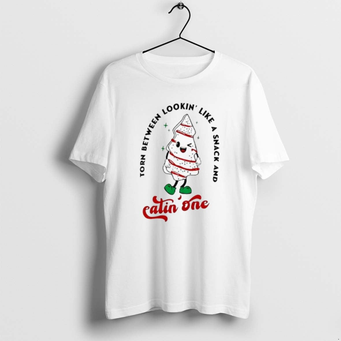 Official Torn Between Lookin Like A Snack And Eatin One Christmas T-Shirts, Hoodie, Sweatshirt | RetroVerseTees.com