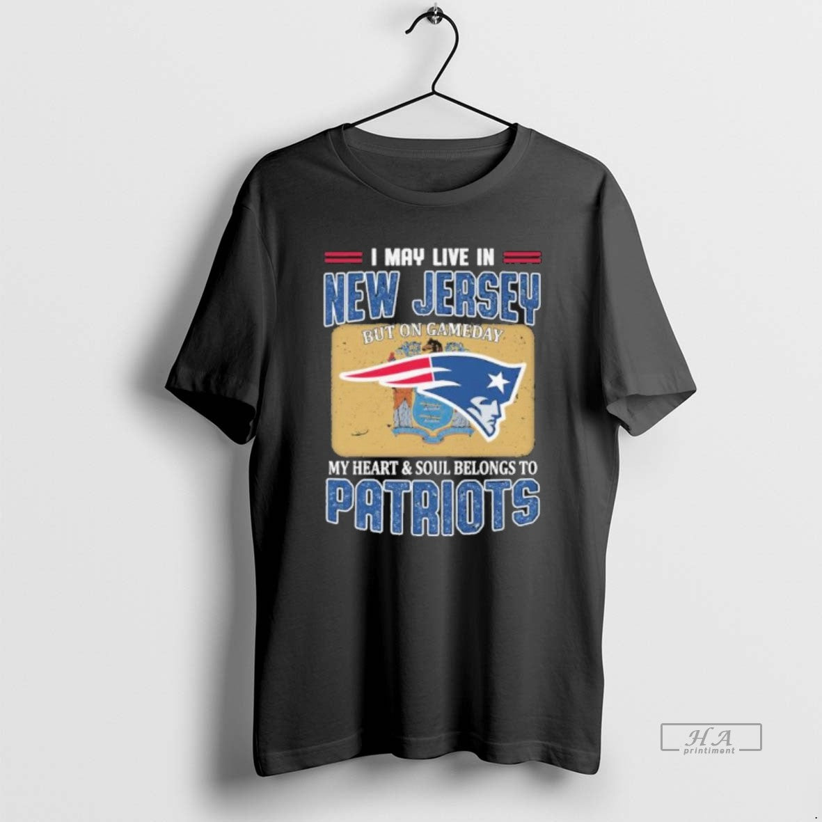 Official Trending Shirt I May Live In New Jersey But On Game Day My Heart Hoodie, Sweatshirt | RetroVerseTees.com