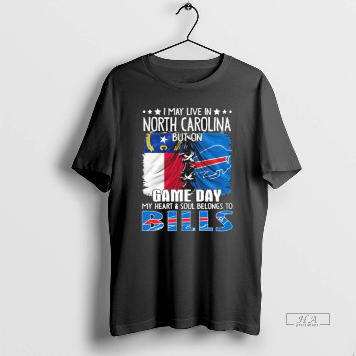 Official Trending Shirt I May Live In North Carolina But On Gameday My Heart And Hoodie, Sweatshirt | RetroVerseTees.com