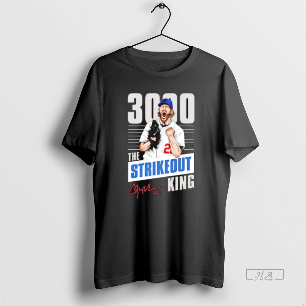 Official Trendy Clayton Kershaw Strikeout King 3000 Los Angeles Dodgers Signature