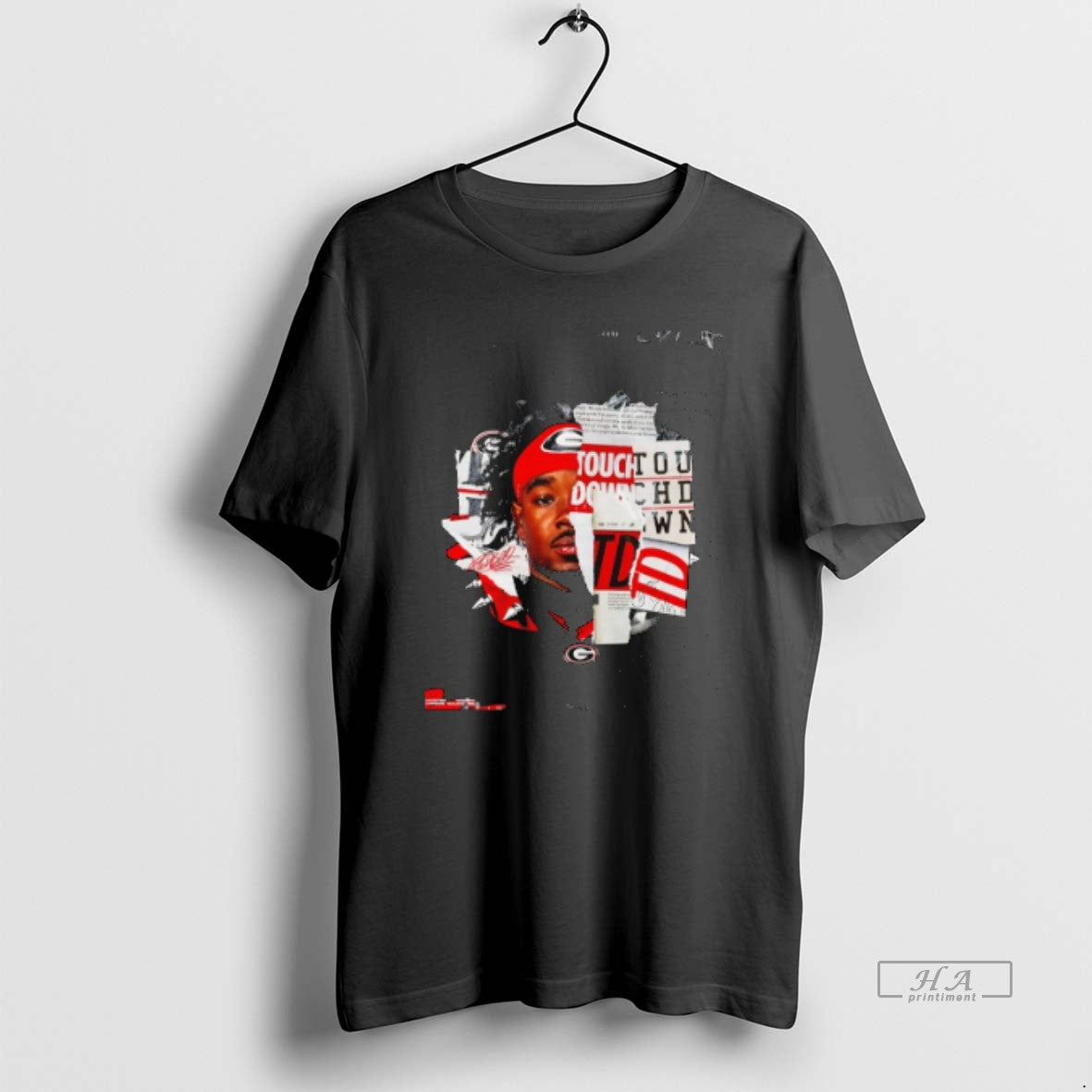 Official Trendy Dillon Bell Georgia Bulldogs Touch Down Graphic