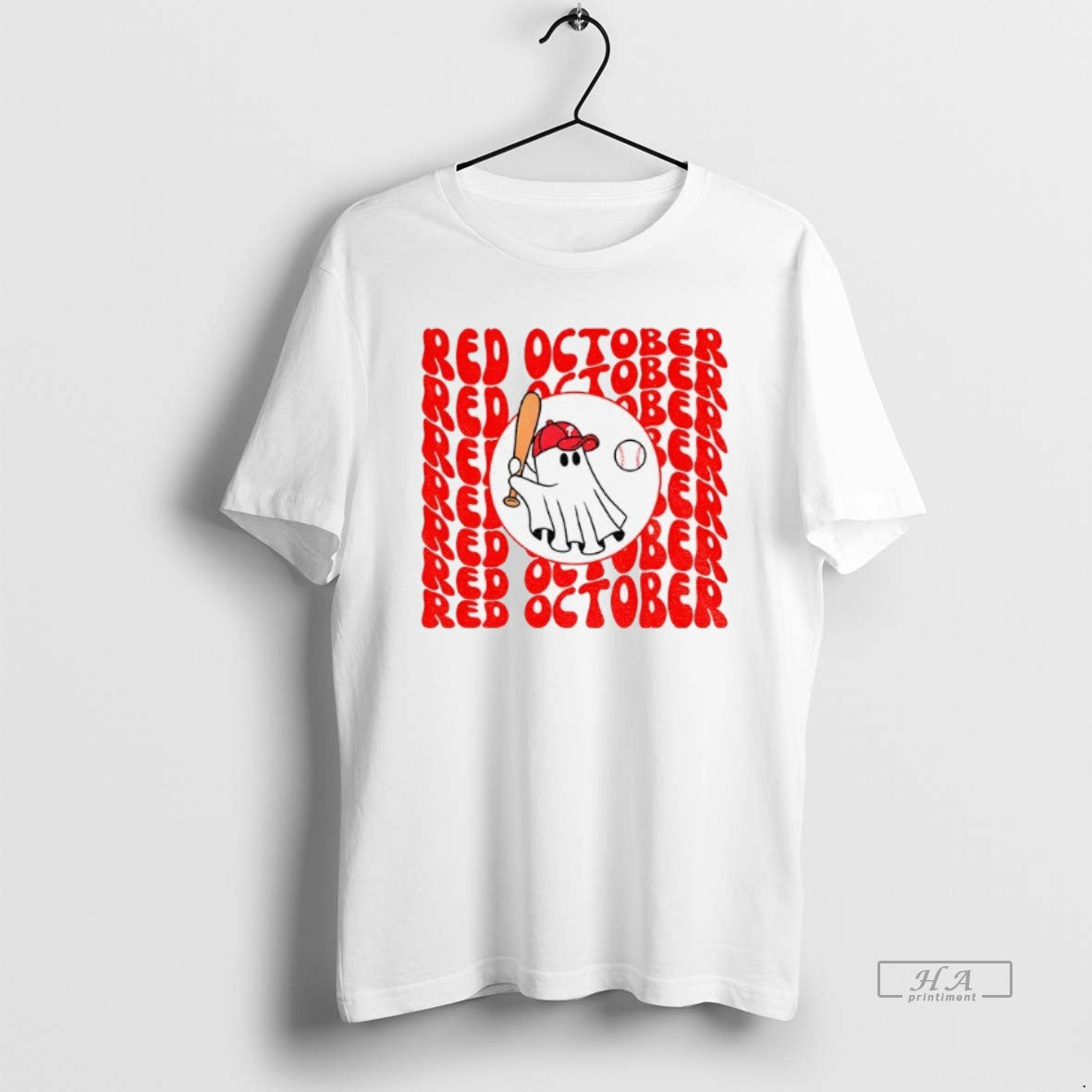 Official Trendy Red October Retro Wave Phillies Ghost