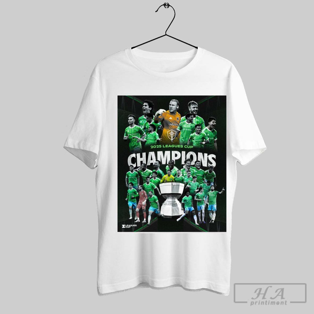 Official Trendy Seattle Sounders Fc Win Leagues Cup Champions 2025 Over Inter Miami Poster Tee