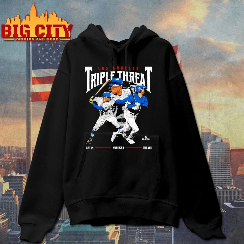 Official Triple Threat Ohtani, Betts, Freeman Los Angeles MLBPA shirt