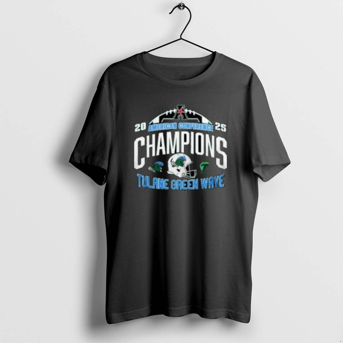 Official Tulane Green Wave 2025 American Football Champions Helmet Circle Black T-Shirts, Hoodie, Sweatshirt