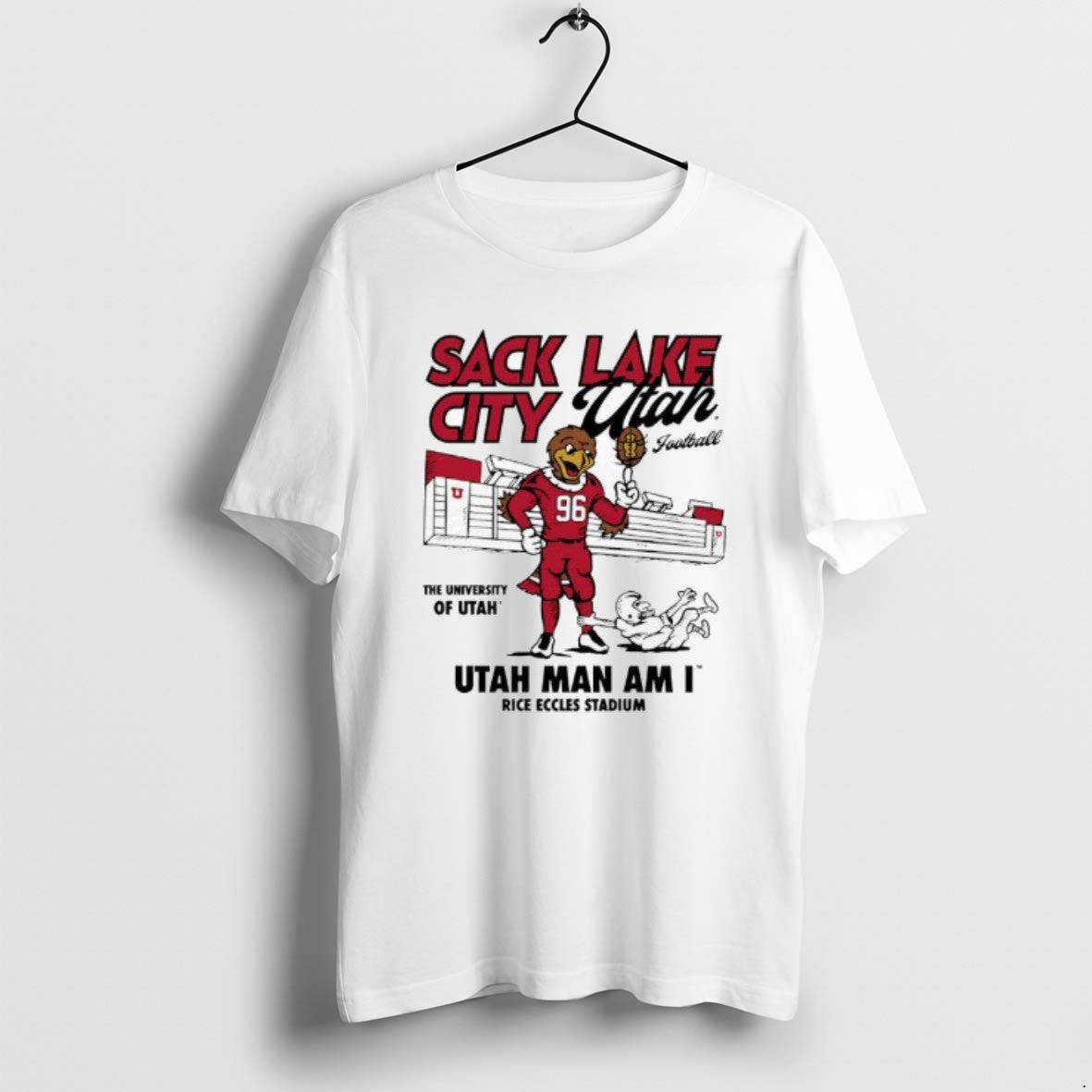 Official Utah Sack Lake City Football Utah Man Am I Rice Eccles Stadium T-Shirts, Hoodie, Sweatshirt | RetroVerseTees.com