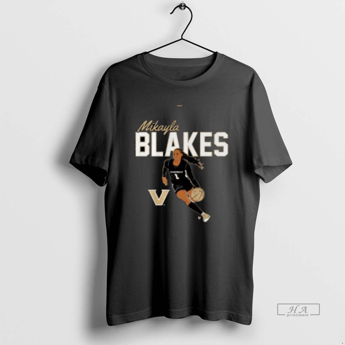 Official Vanderbilt Basketball Mikayla Blakes Name Pose Circle Black T-Shirts, Hoodie, Sweatshirt | RetroVerseTees.com