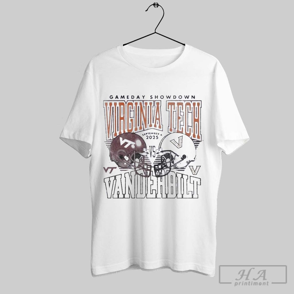 Official Virginia Tech Hokies Vs Vanderbilt Commodores 2025 Gameday Showdown Football T