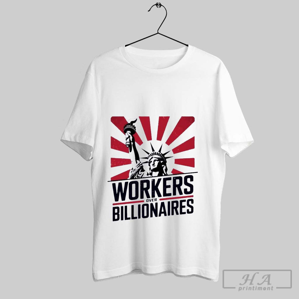 Official Workers Over Billionaires Retro Liberty T