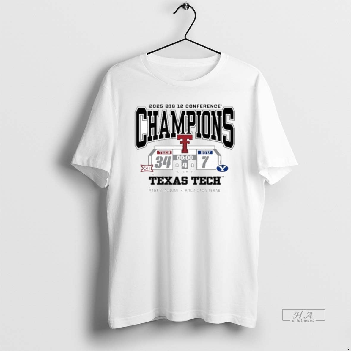 Official Texas Tech Red Raiders Vs Byu Cougars 2025 Big 12 Champions Score T-Shirts, Hoodie, Sweatshirt | RetroVerseTees.com