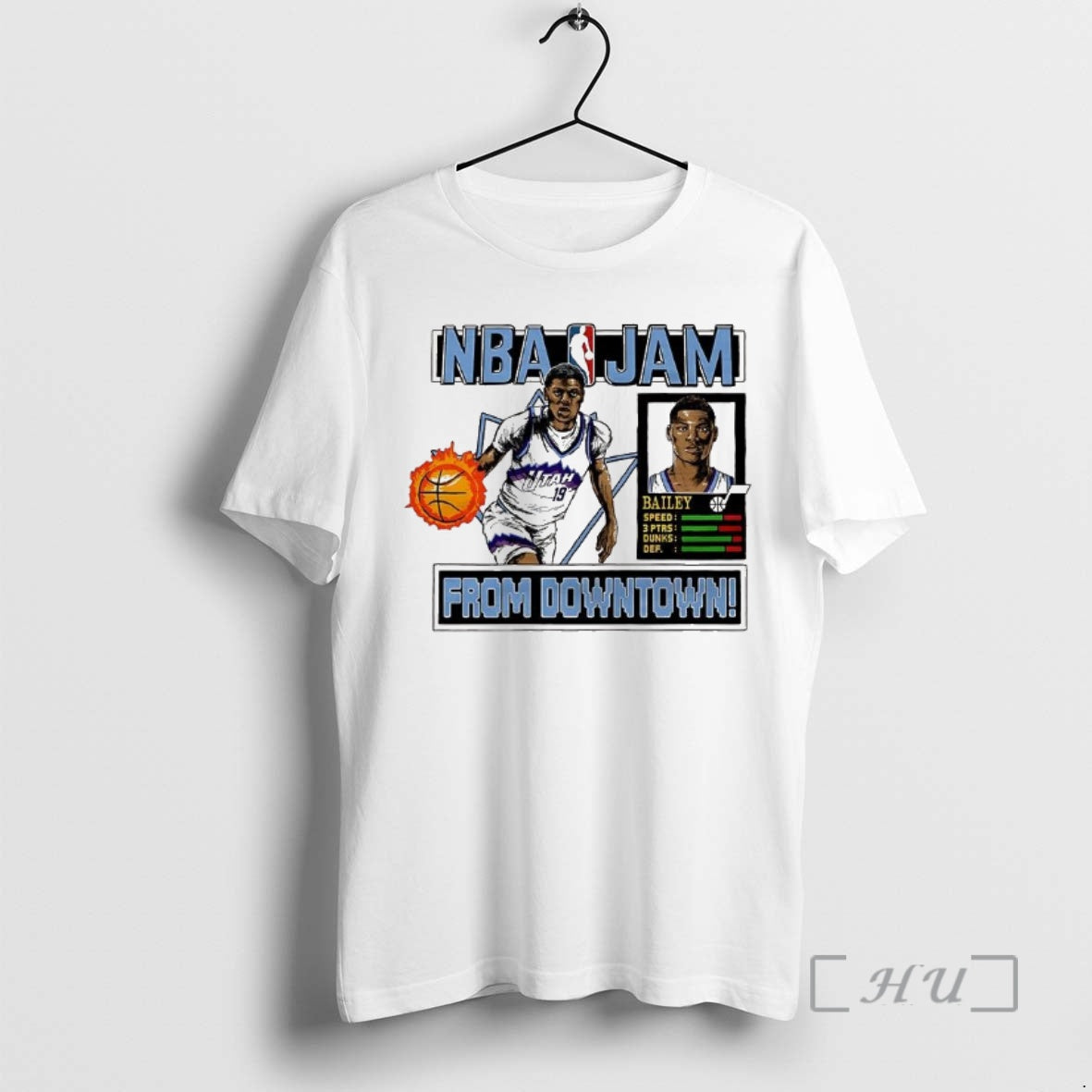 Officials Ace Bailey Utah Jazz Nba Jam From Downtown Classic Video Game Premium T Shirts Hoodie, Sweatshirt