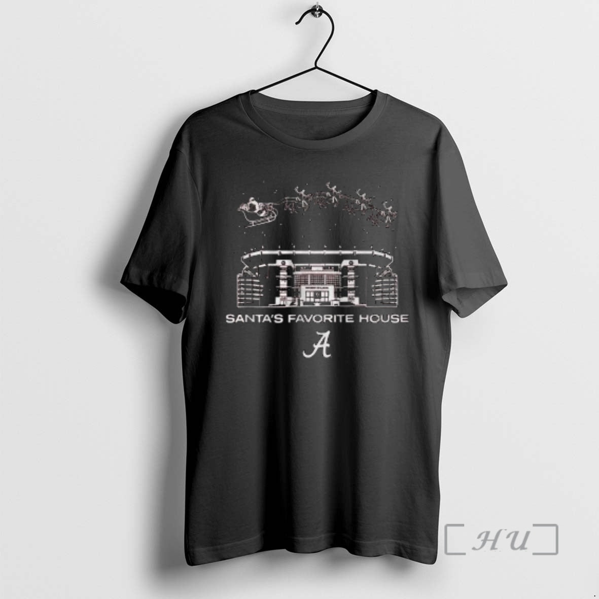 Officials Alabama Football Santas Favorite House Circle Black T-Shirts, Hoodie, Sweatshirt | RetroVerseTees.com
