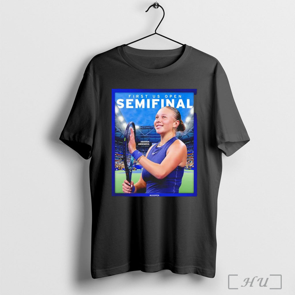 Officials Amanda Anisimova Us Open Tennis Welcome To The Semifinal T Shirt Black