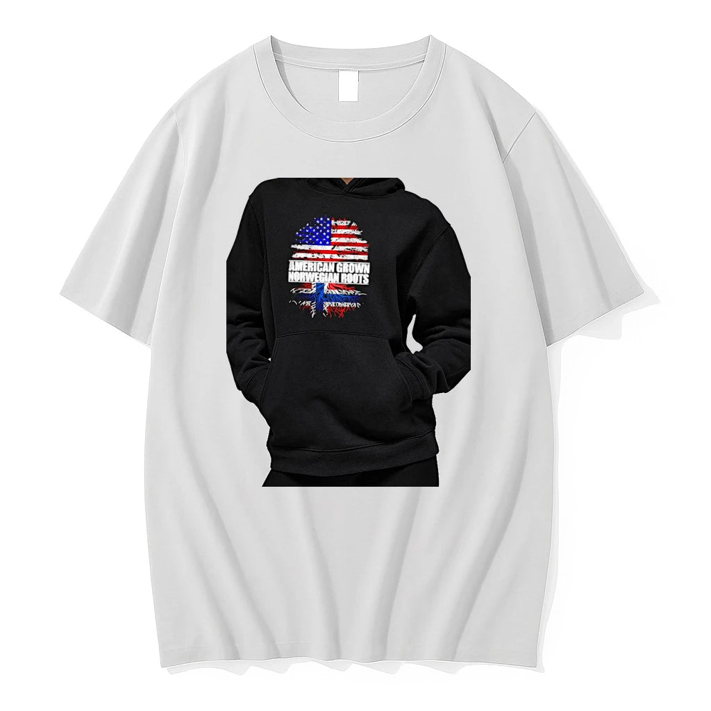 Officials American Norwegian Heritage Roots American Grown Norwegian Roots Tree Premium T Shirt