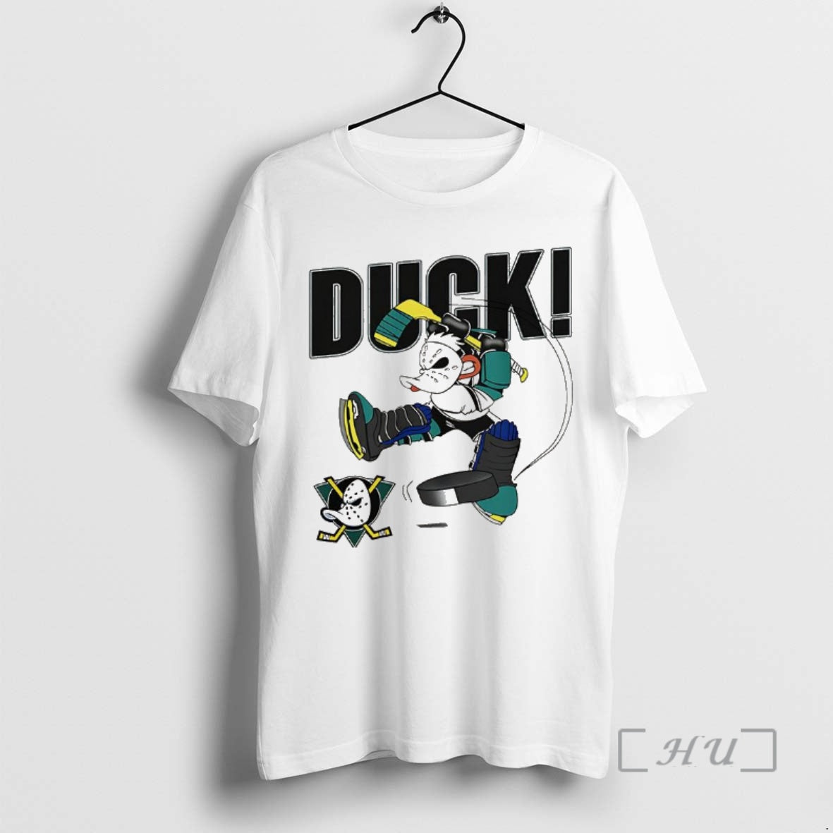 Officials Anaheim Mighty Ducks Mascot Playing Hockey 90s T-Shirts, Hoodie, Sweatshirt | RetroVerseTees.com