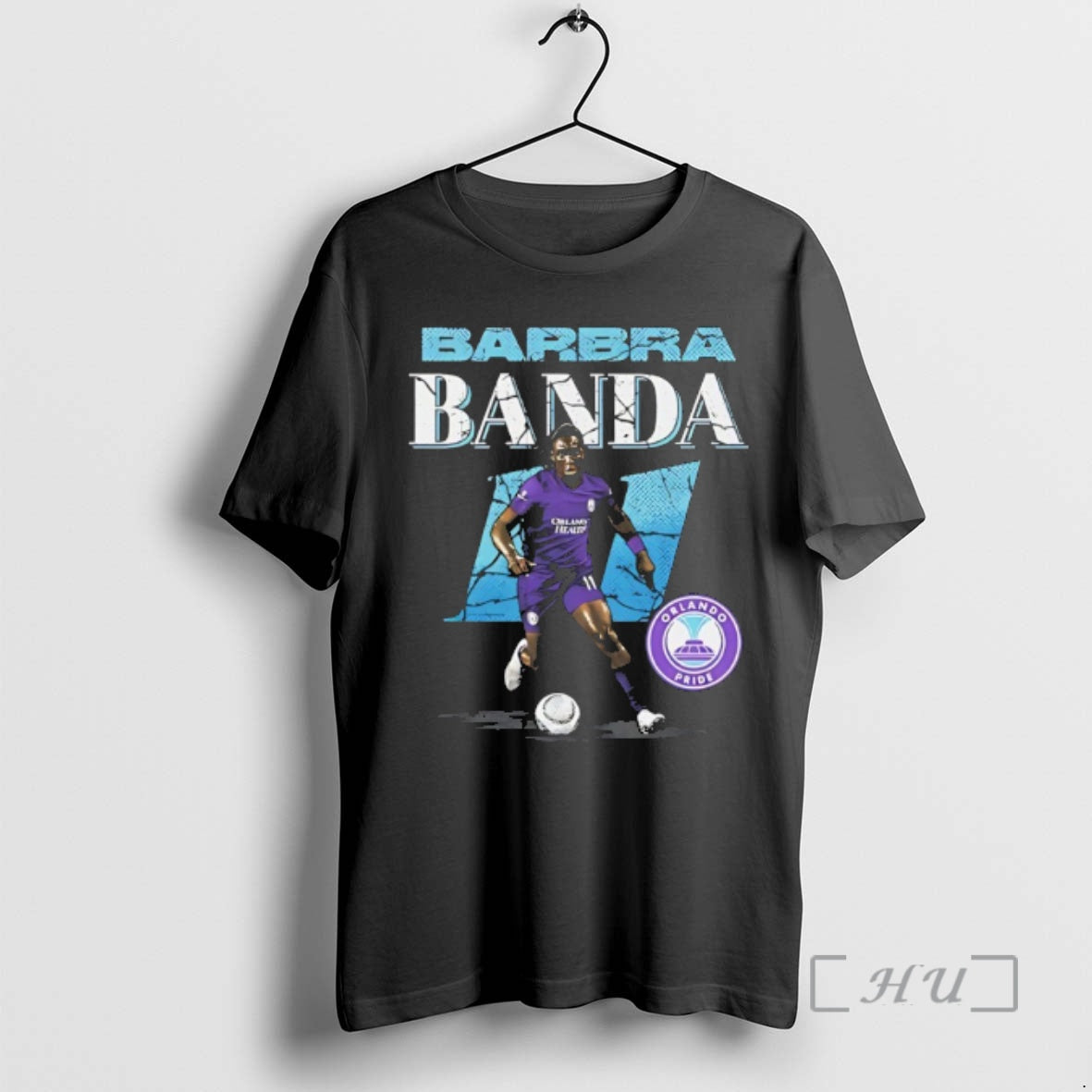 Officials Barbra Banda 11 Orlando Pride Cracked Name And Number Retro Premium T Shirts Sweater Hoodie, Sweatshirt