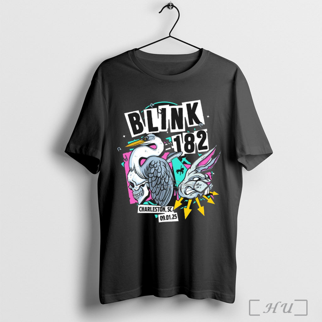 Officials Blink 182 09 01 2025 Missionary Impossible Tour Charleston Sc T Shirt