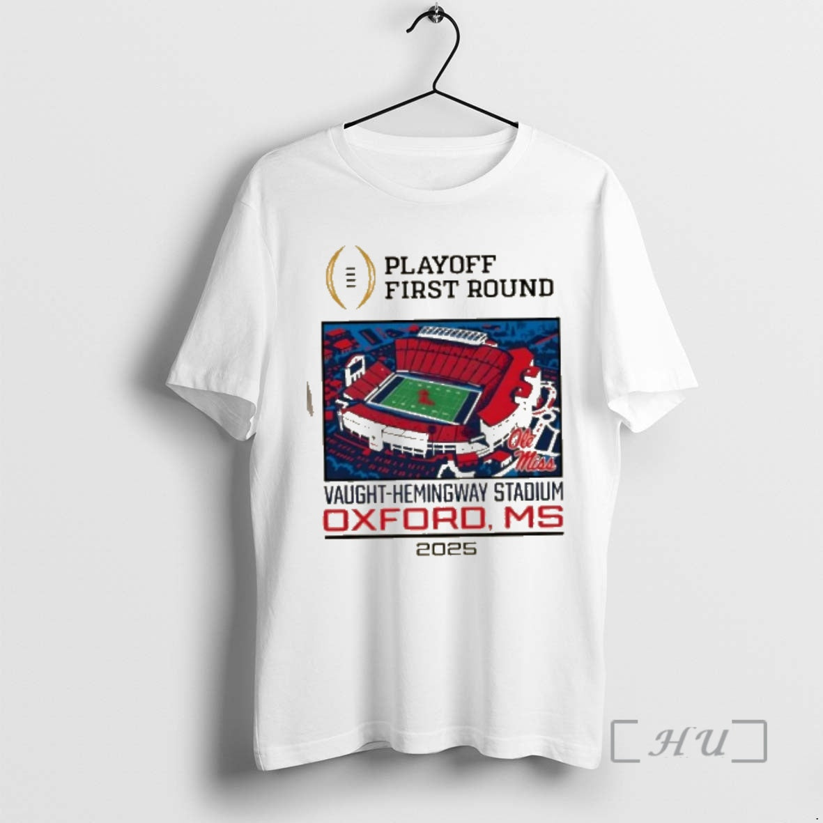 Officials Cfp Playoff First Round 25 26 Ole Miss 1st Round Live From Vaught Hemingway T-Shirts, Hoodie, Sweatshirt