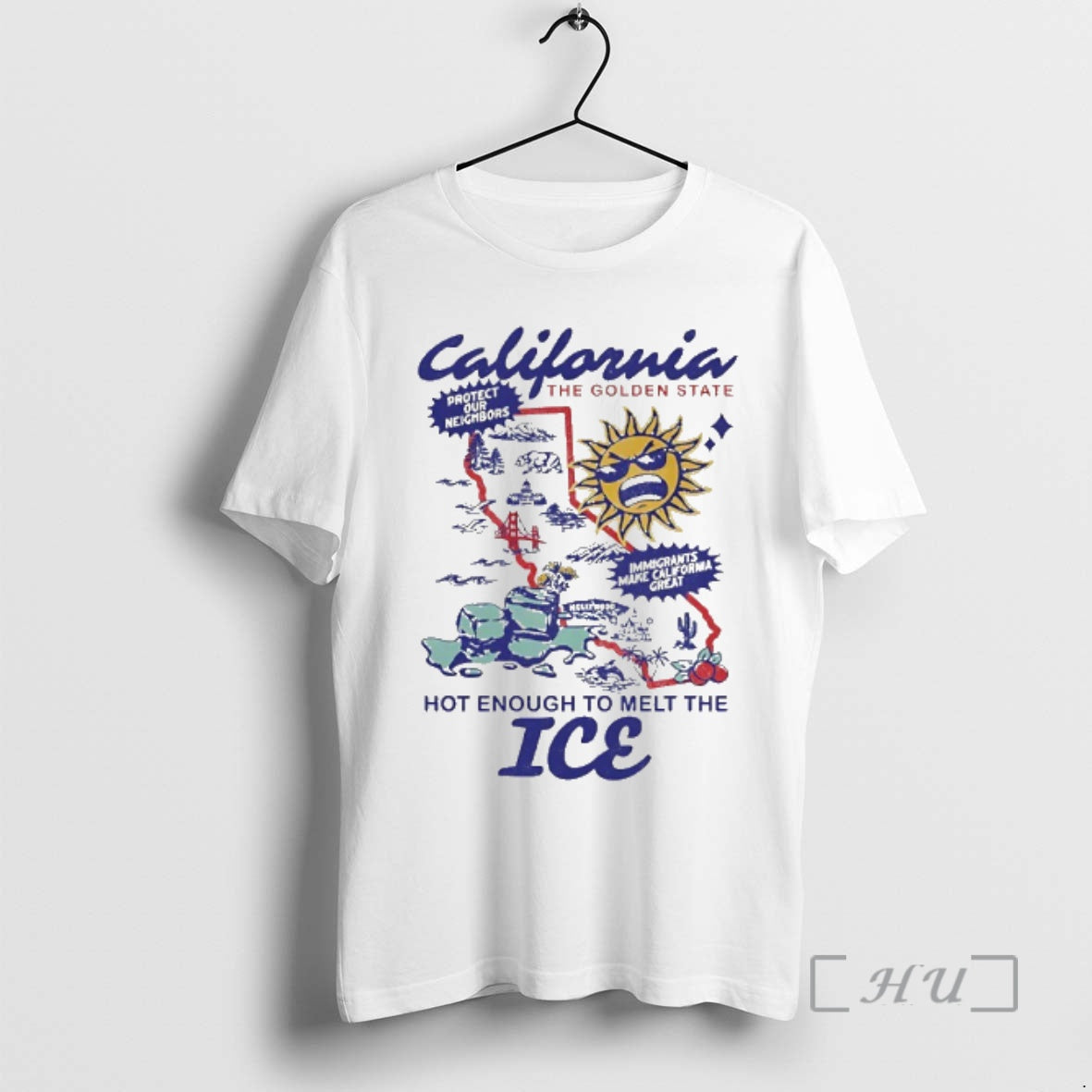 Officials California The Golden State Hot Enough To Melt The Ice 2026 Graphic Premium T-Shirts, Hoodie, Sweatshirt