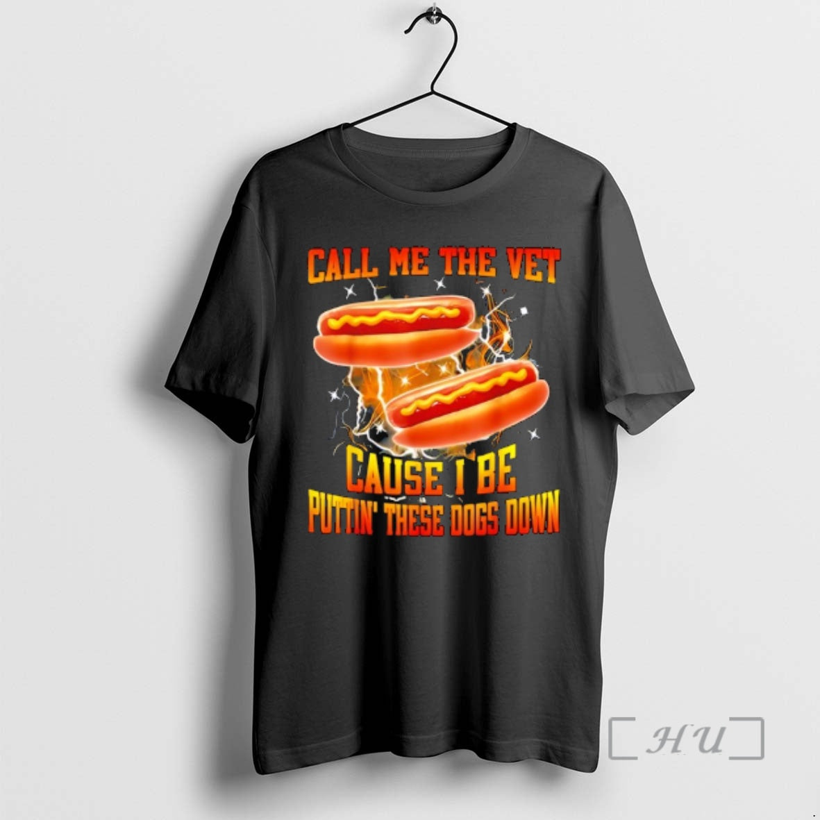 Officials Call Me The Vet Cause I Be Puttin These Dogs Down Hotdog Premium T-Shirts, Hoodie, Sweatshirt | RetroVerseTees.com