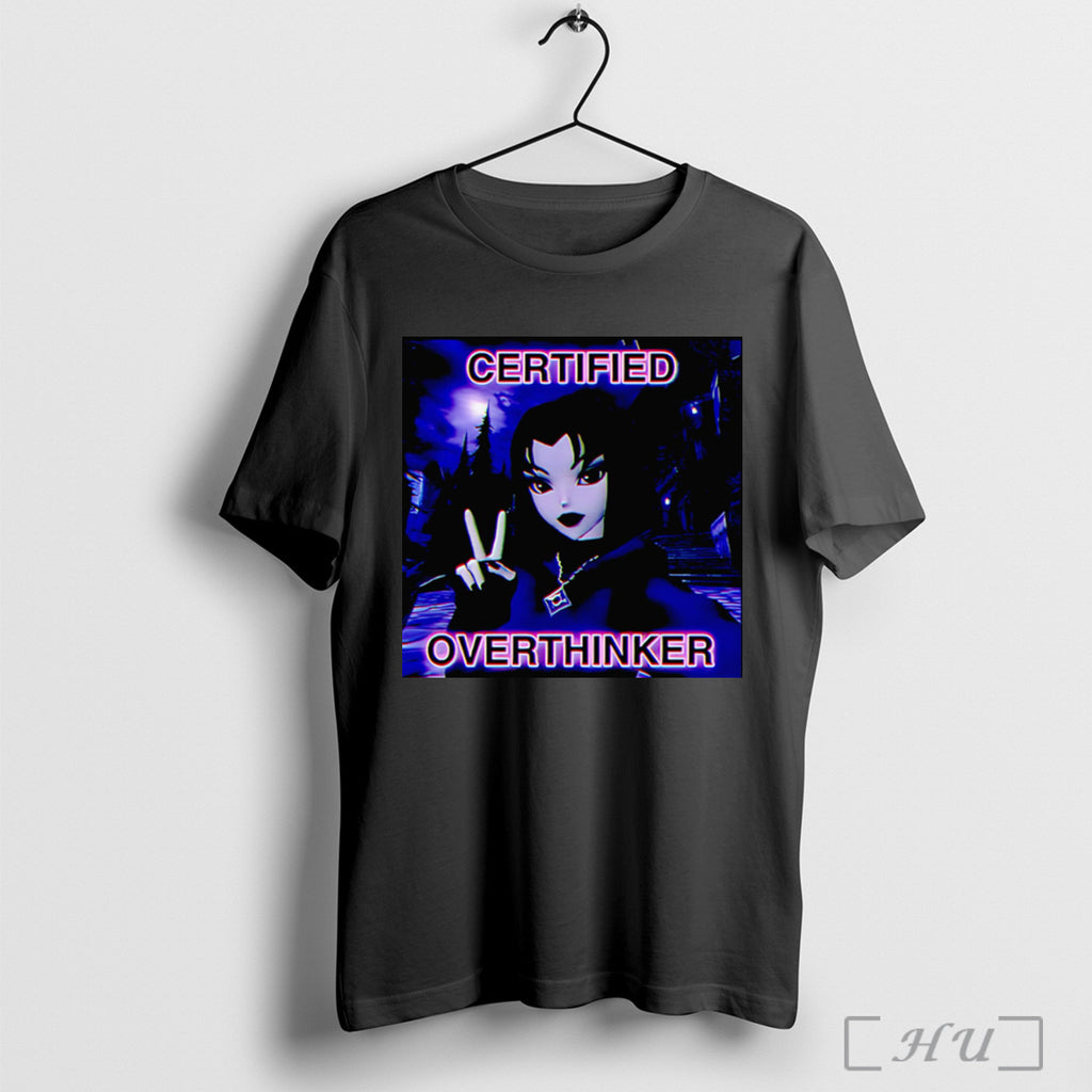 Officials Certified Overthinker Low Poly Goth Girl Shirt Hoodie Sweater Longsleeve And V Neck