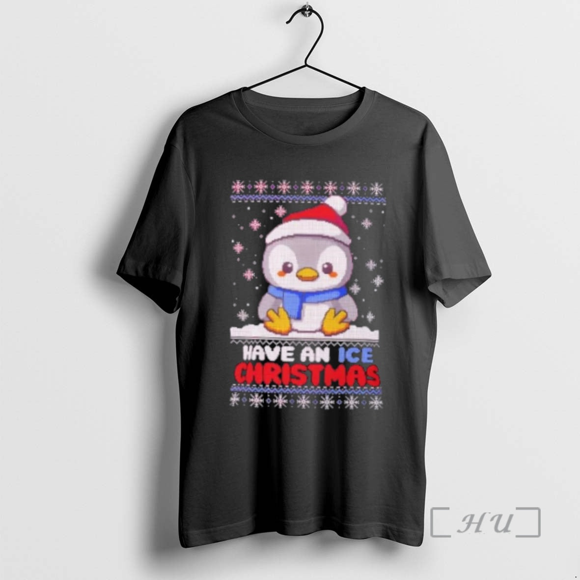 Officials Christmas Penguin Ugly Pixel Art Holiday