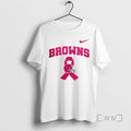 Officials Cleveland Browns Cancer Awareness Never Ever Giving Up Hope T-Shirts, Hoodie, Sweatshirt | RetroVerseTees.com