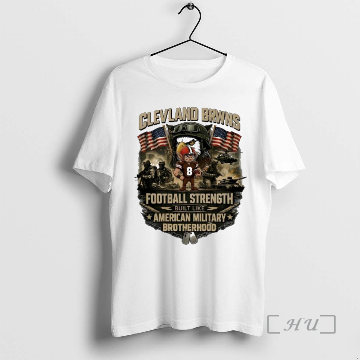 Officials Cleveland Browns Football Strength Built Like American Military Brotherhood T-Shirts, Hoodie, Sweatshirt