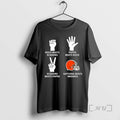 Officials Cleveland Browns Nothing Beats Rock Beats Scissors Paper Beats Rock Scissors Beats Paper Premium T-Shirts,...