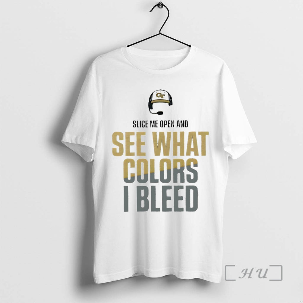 Officials Coach Brent Key Georgia Tech Yellow Jackets Slice Me Open And See What Colors