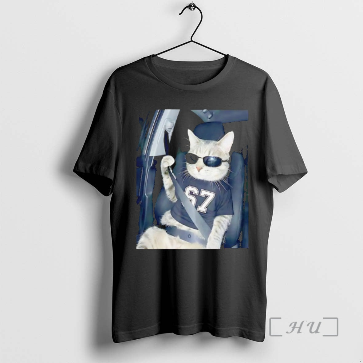 Officials Cool Cat Wearing Tee 6 7 And Sunglasses Buckle Up Meme Premium T Shirts Hoodie, Sweatshirt | RetroVerseTees.com