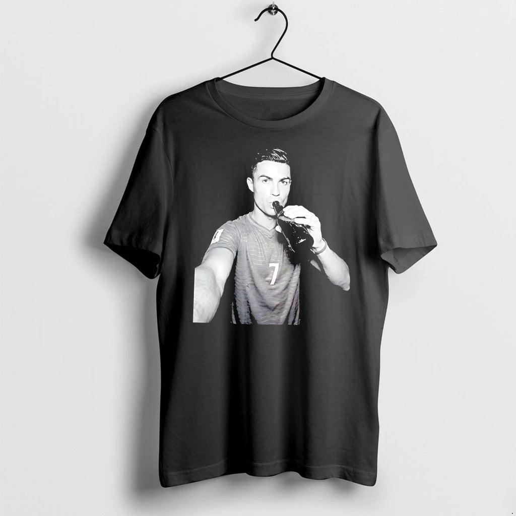 Officials Cristiano Ronaldo Number 7 Portugal Soccer Drink Beer Tee Premium T Shirt