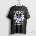 Officials Dallas Cowboys In My Vein Jesus In My Heart Team Logo Premium T Shirts
