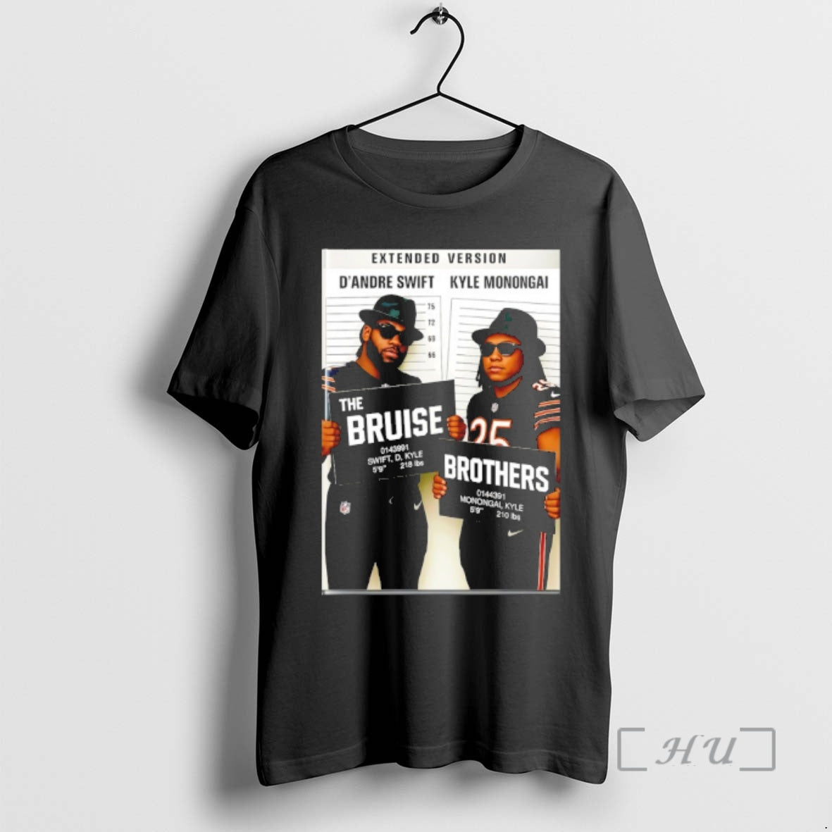 Officials Dandre Swift And Kyle Monangai Da Bears Mugshot T-Shirts, Hoodie, Sweatshirt | RetroVerseTees.com