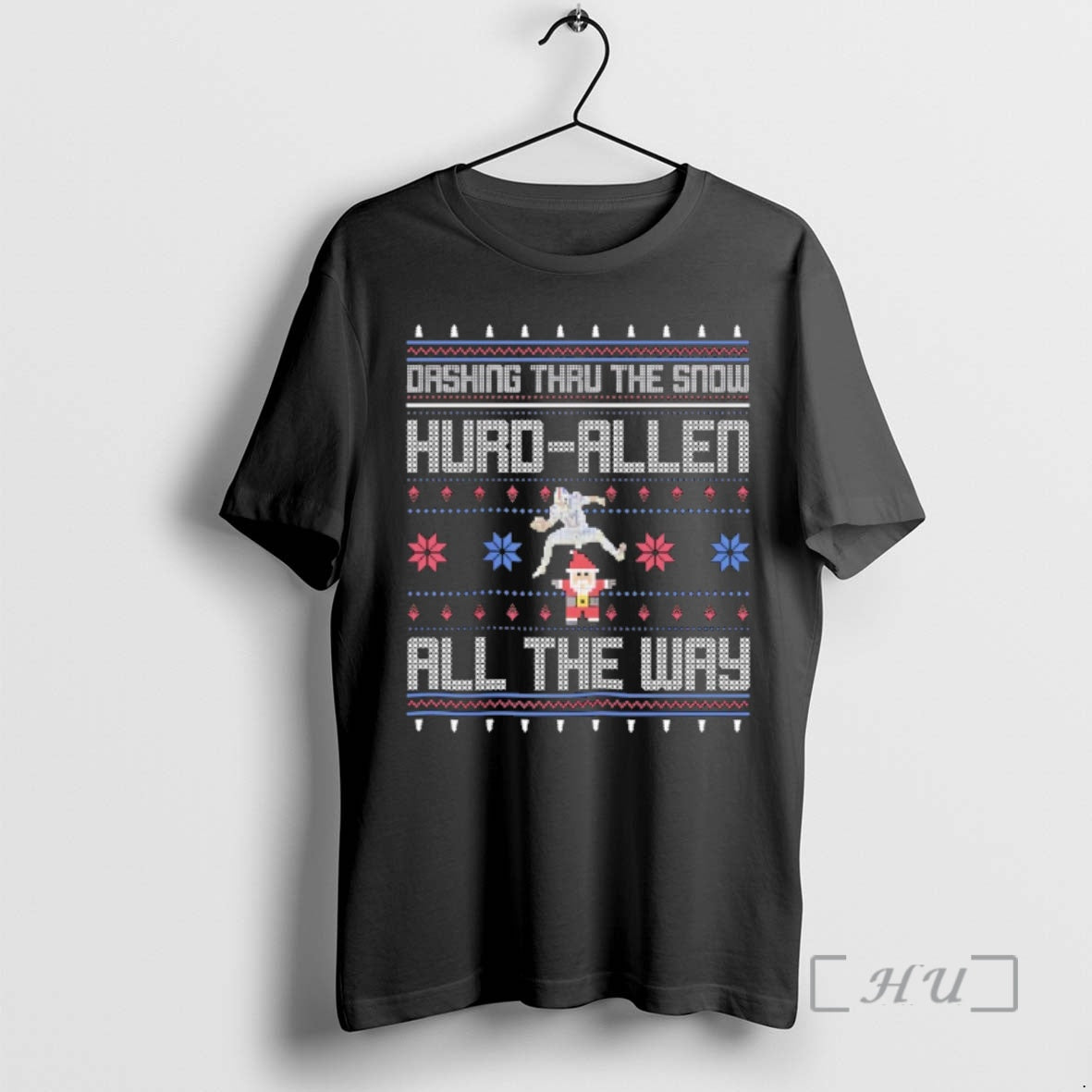 Officials Dashing Thru The Snow Hurd Allen All The Way Ugly Christmas Premium T Shirts Hoodie, Sweatshirt