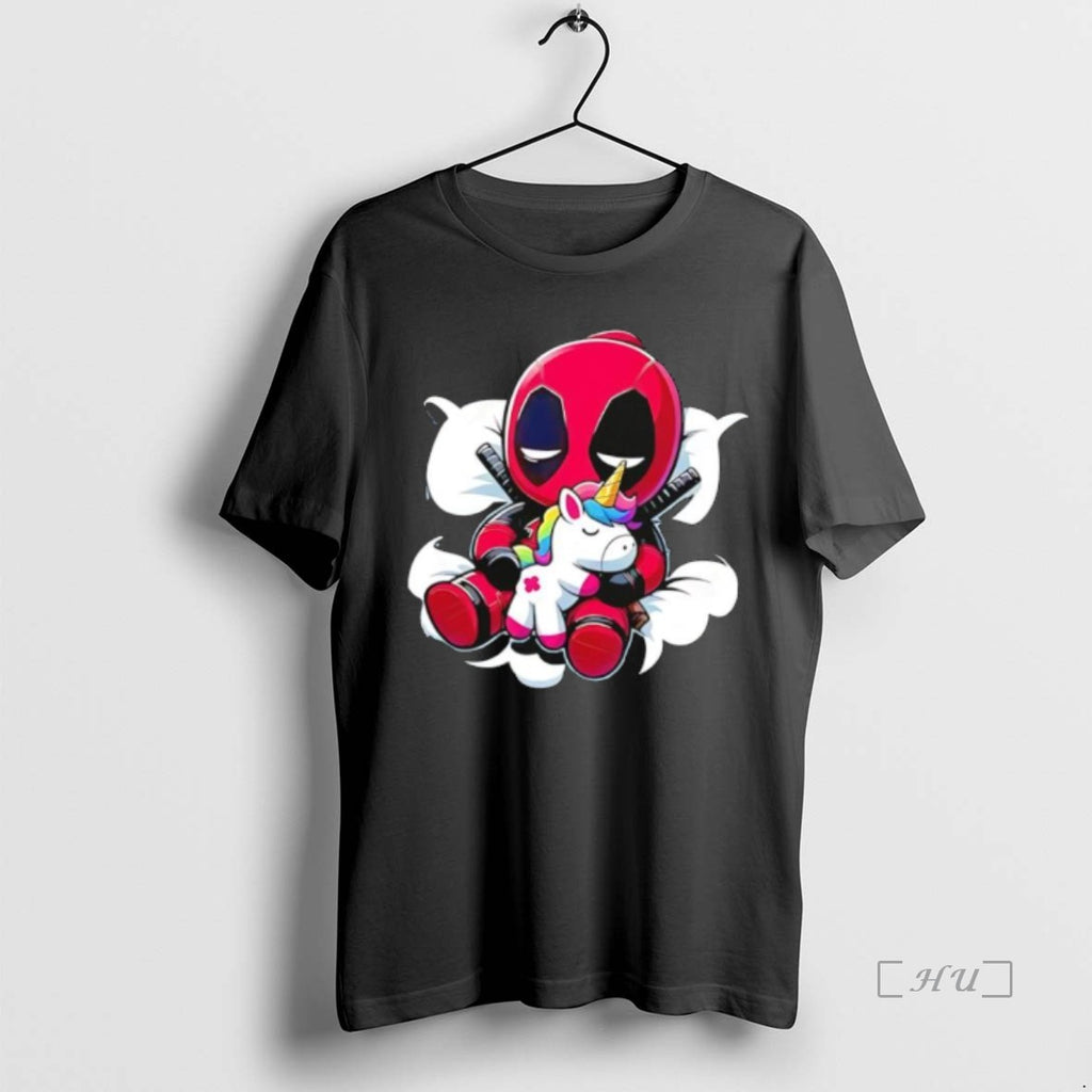 Officials Deadpool Hug The Unicorn Cartoon