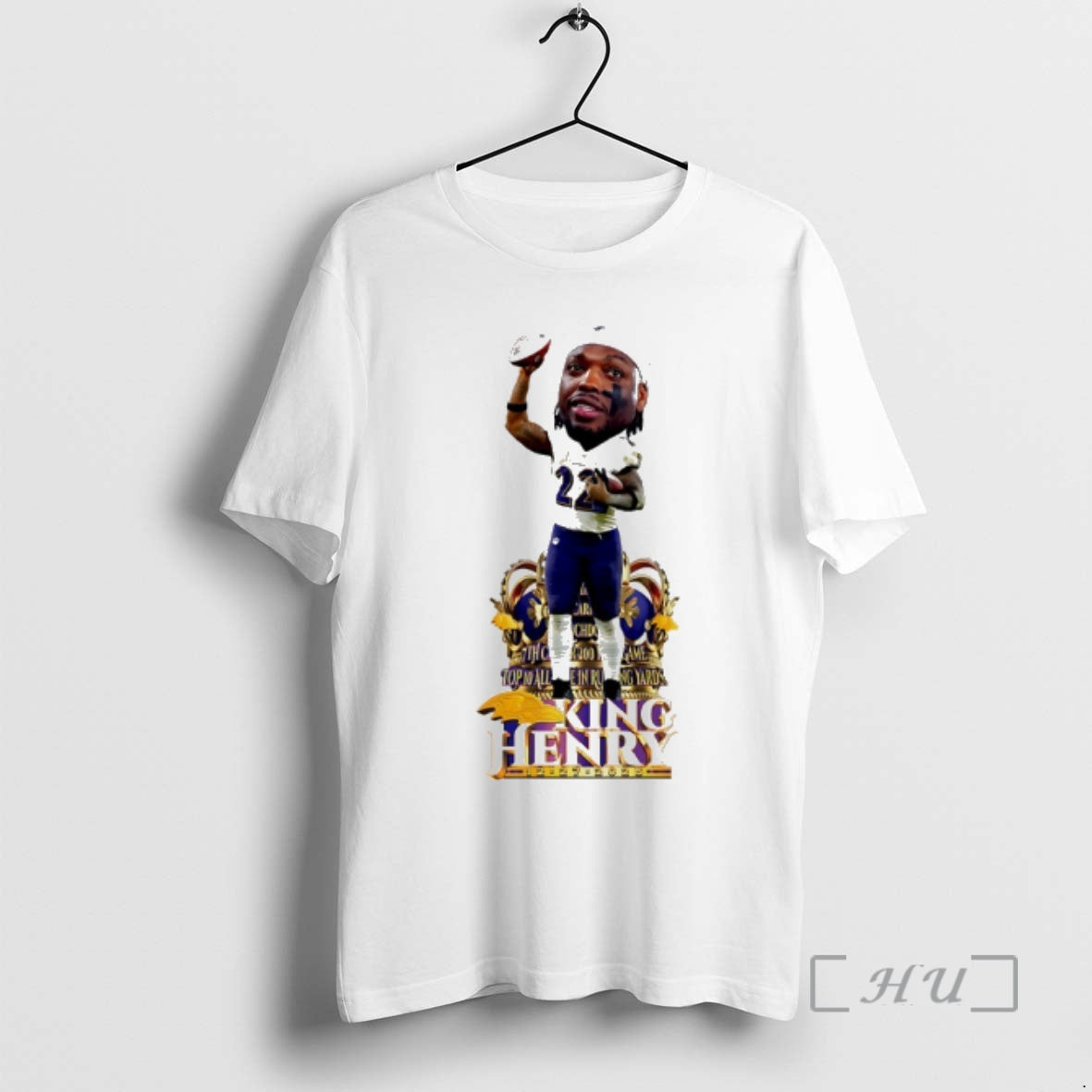 Officials Derrick Henry Baltimore Ravens Historic Night Caricature T-Shirts, Hoodie, Sweatshirt | RetroVerseTees.com