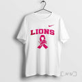 Officials Detroit Lions Cancer Awareness Never Ever Giving Up Hope T-Shirts, Hoodie, Sweatshirt | RetroVerseTees.com