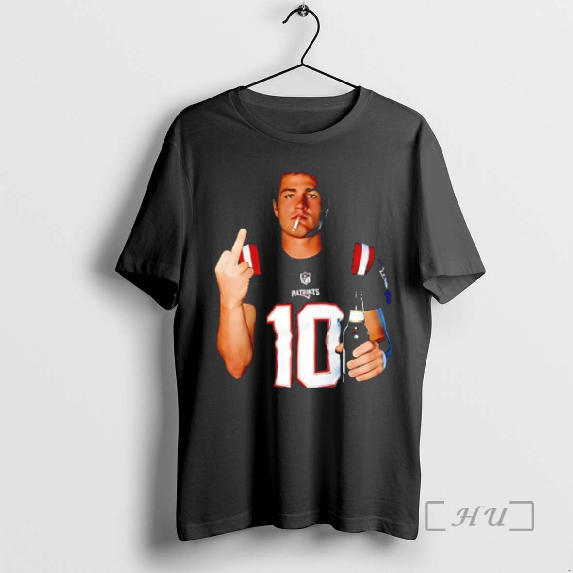 Officials Drake Maye Drink Beer Smoking Middle Finger T-Shirts, Hoodie, Sweatshirt | RetroVerseTees.com
