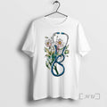 Officials Floral Stethoscope Registered Nurse T-Shirts, Hoodie, Sweatshirt | RetroVerseTees.com