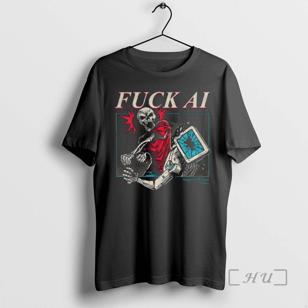 Officials Fuck Ai Support Human Artists T-Shirts, Hoodie, Sweatshirt | RetroVerseTees.com