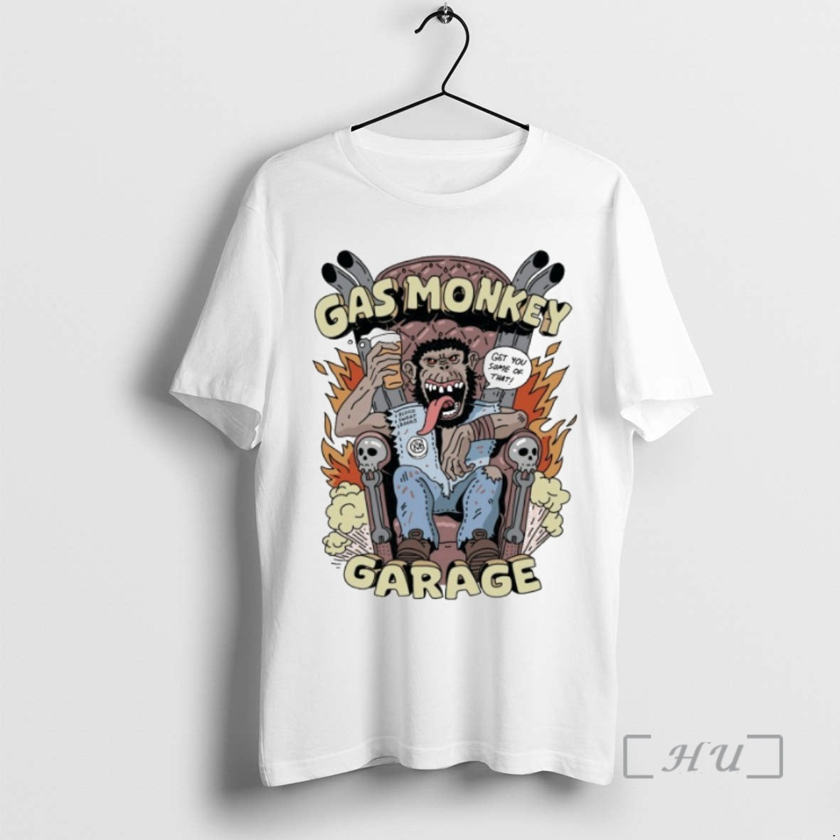 Officials Gas Monkey Garage Get You Some Of That King Of Chaos Premium T Shirts Hoodie, Sweatshirt | RetroVerseTees.com