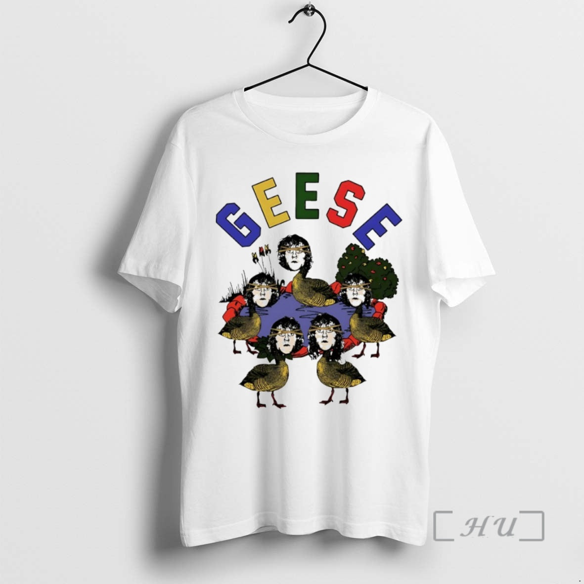 Officials Geese Surreal Goose Illustration Circle T-Shirts, Hoodie, Sweatshirt | RetroVerseTees.com