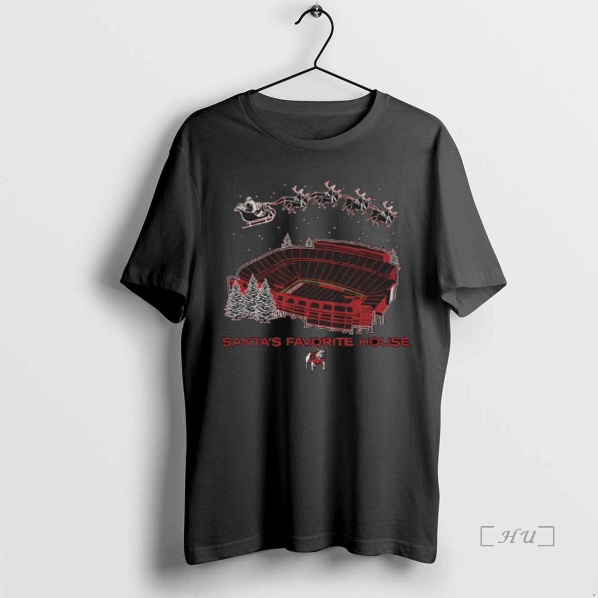 Officials Georgia Bulldogs Football Santas Favorite House T-Shirts, Hoodie, Sweatshirt | RetroVerseTees.com