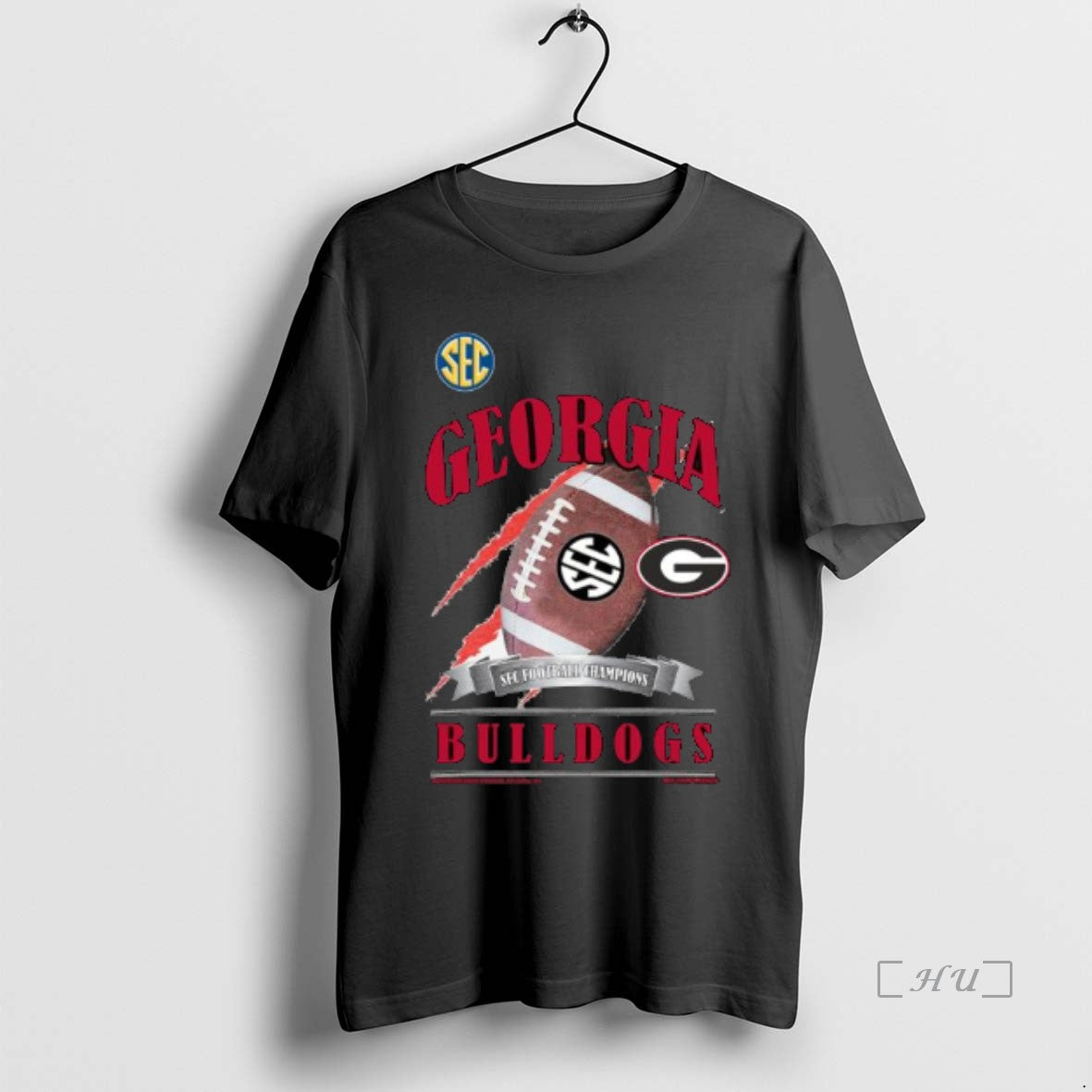 Officials Georgia Bulldogs New Era 2025 Sec Football Conference Champions Locker Room Premium T Shirts