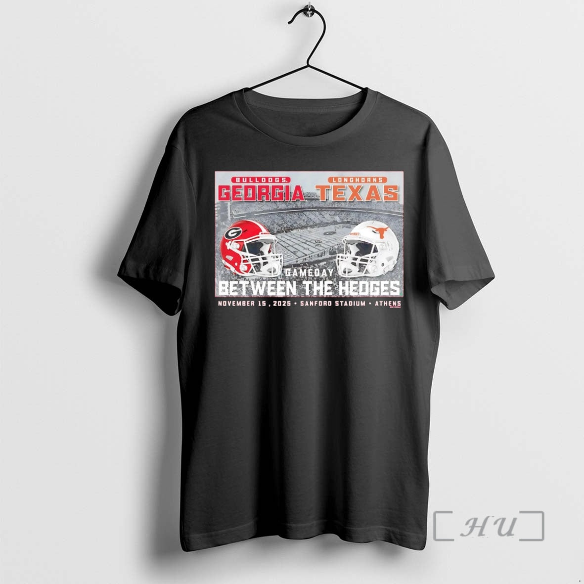 Officials Georgia Bulldogs Vs Texas Longhorns 2025 Gameday Between The Hedges Premium T Shirts Sweater
