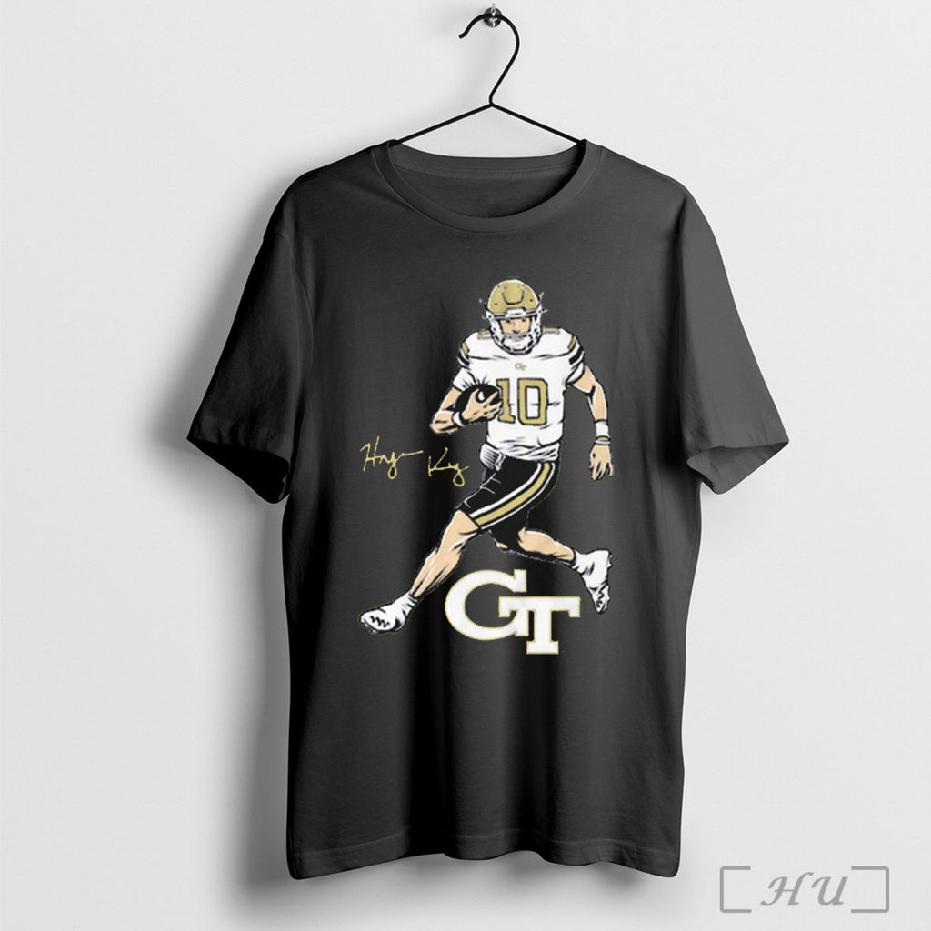 Officials Georgia Tech Yellow Jackets Football Haynes King Superstar Pose Signature T Shirt