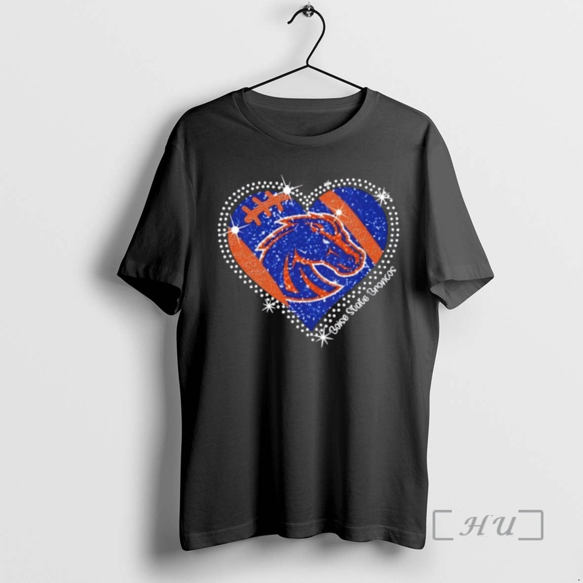 Officials Glitter Heart Boise State Broncos Football Logo Tee (1)