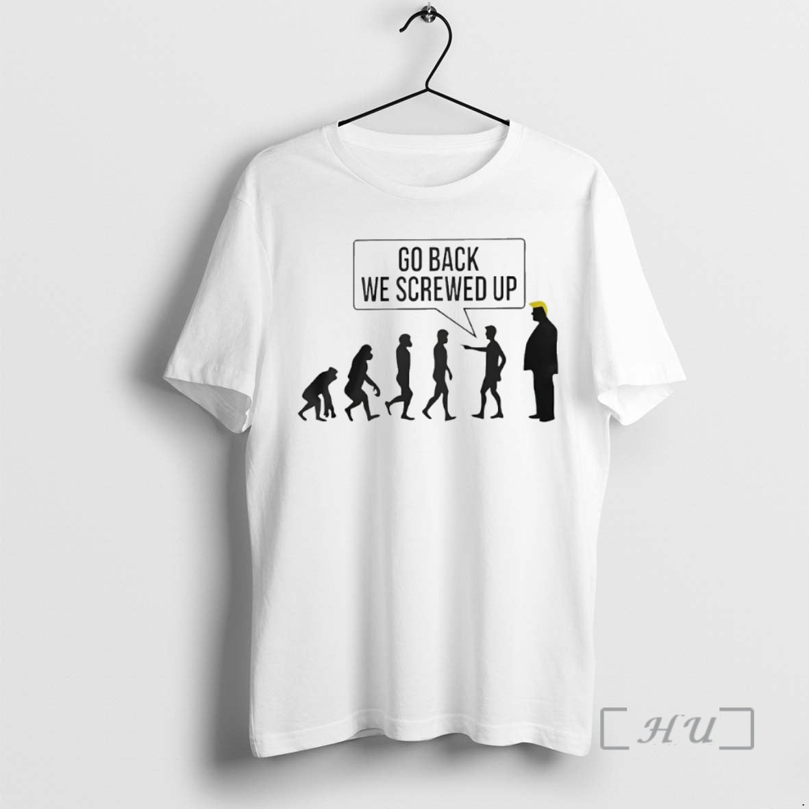 Officials Go Back We Screwed Up Evolution Trump Circle T-Shirts, Hoodie, Sweatshirt | RetroVerseTees.com