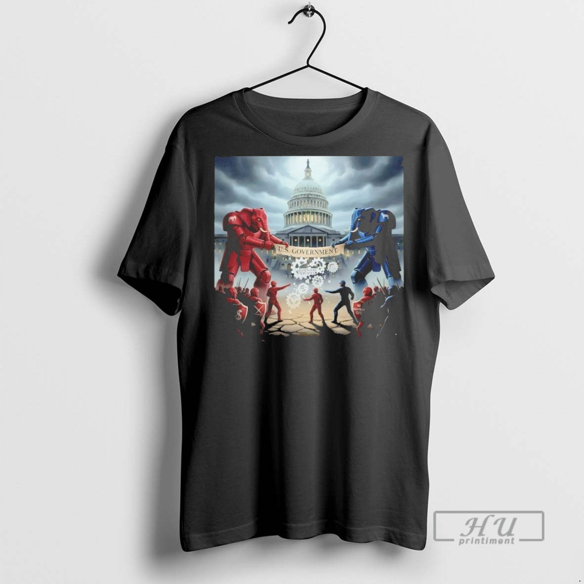 Officials Government Shutdown 2025 Republicans Vs Democrats T Shirt